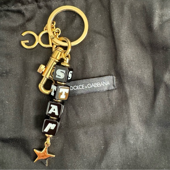 DOLCE & GABBANA Star Key Chain Gold Hardware Made in Italy - Picture 9 of 9